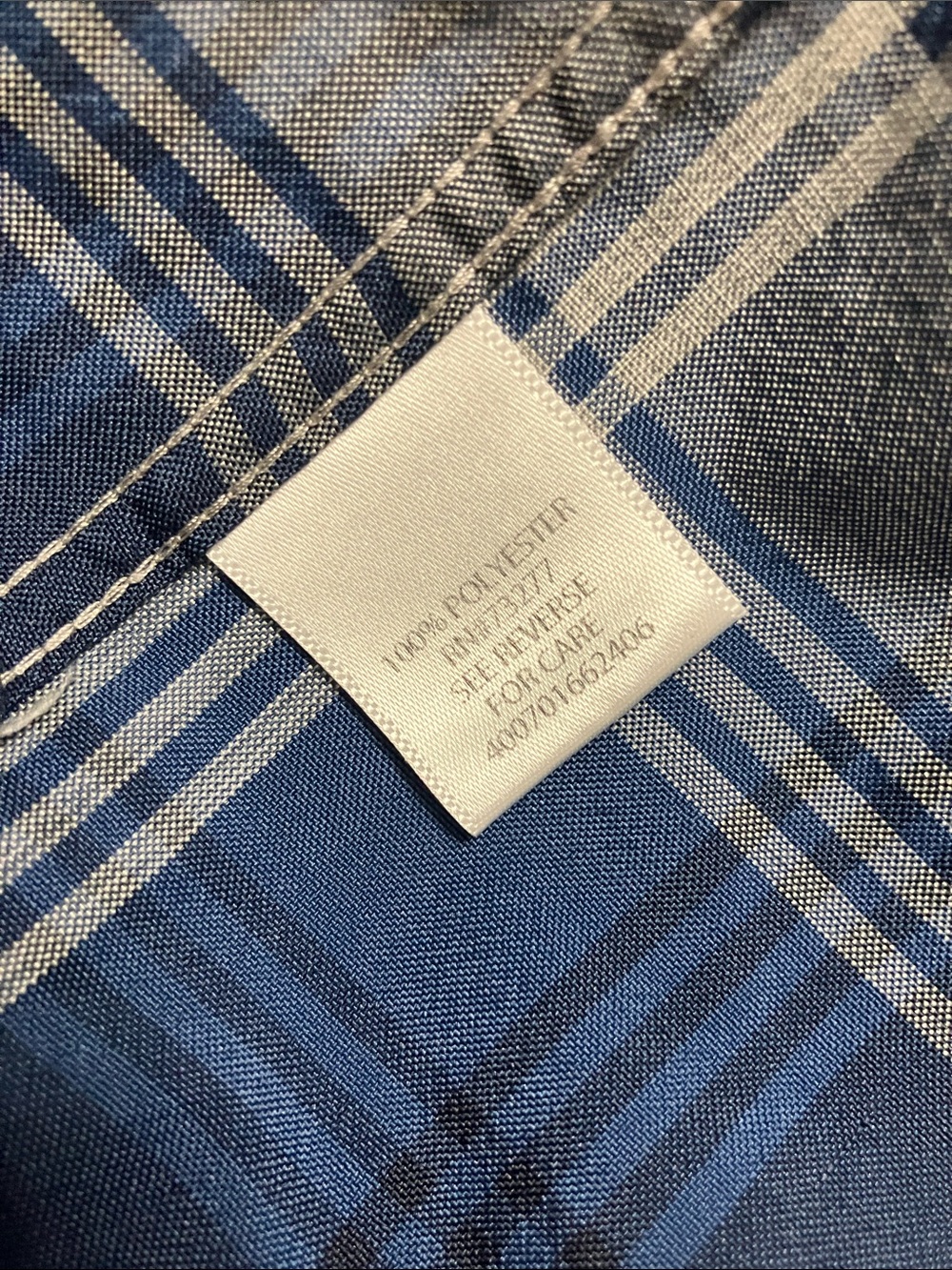 Croft & Barrow Quick Dry Classic Shirt Sz XXL Blue /Grey Plaid - Picture 8 of 9